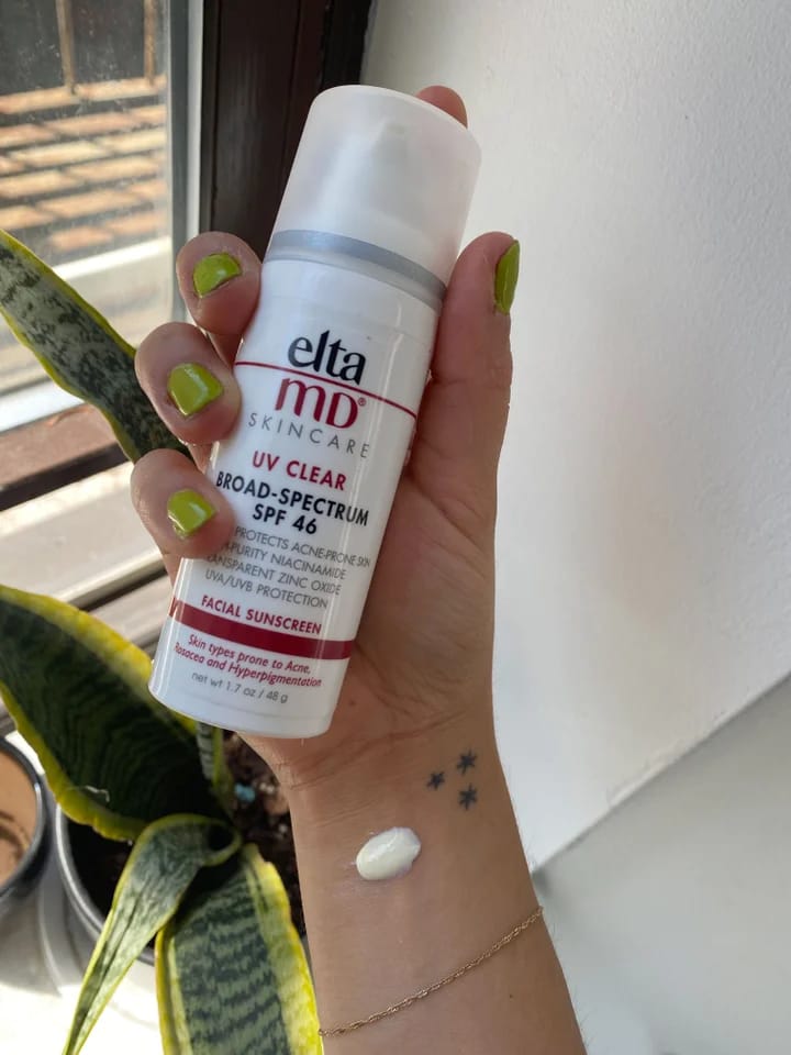 Customer photo review of UV Clear Broad-Spectrum SPF 46