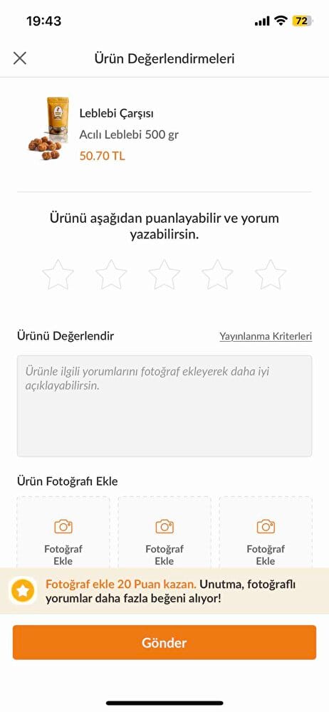 Customer photo review of Acılı Leblebi
