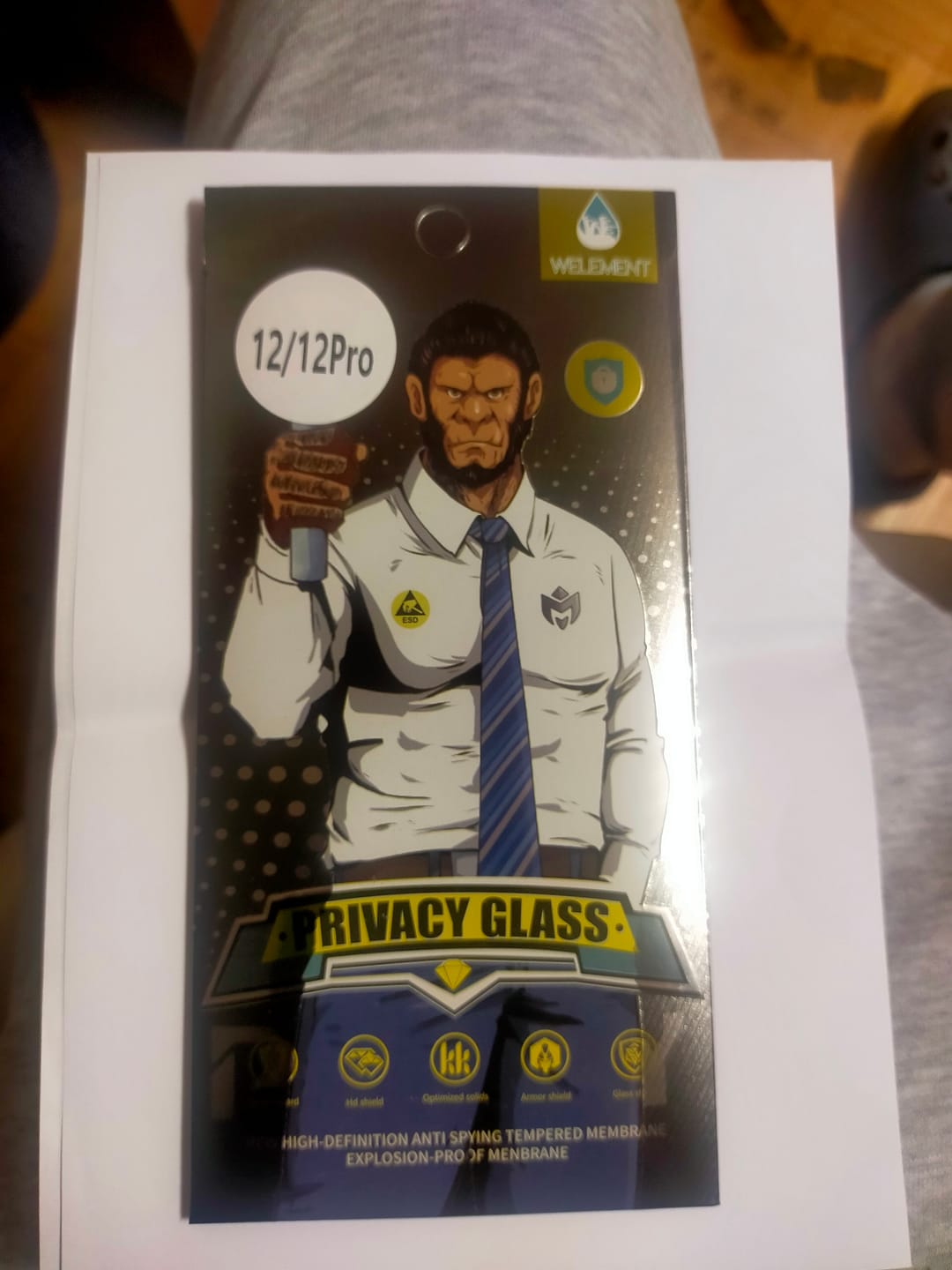Customer photo review of Privacy Tempered Glass / Panzer Glas für iPhone 12 / iPhone 12 Pro