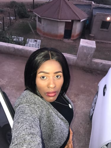 Customer photo review of Brazilian Middle Part Wig - Straight - 8"