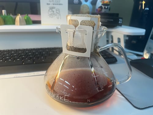 Customer photo review of Coffee Sharing Pot 450ml Glass Brew Coffee Utensils - MUVNA