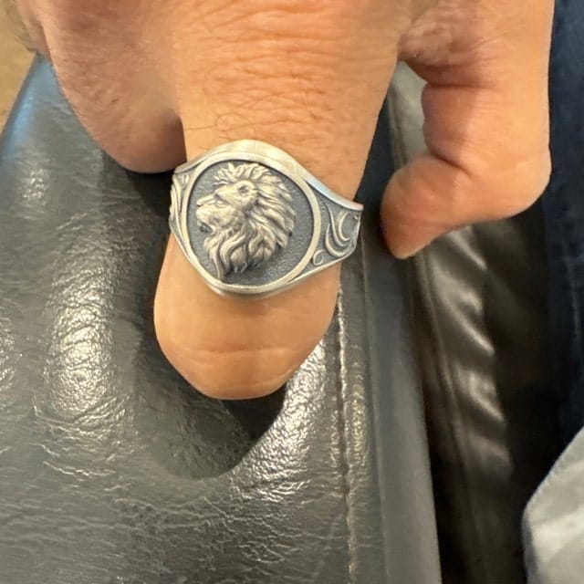 Customer photo review of Lion Head Ring