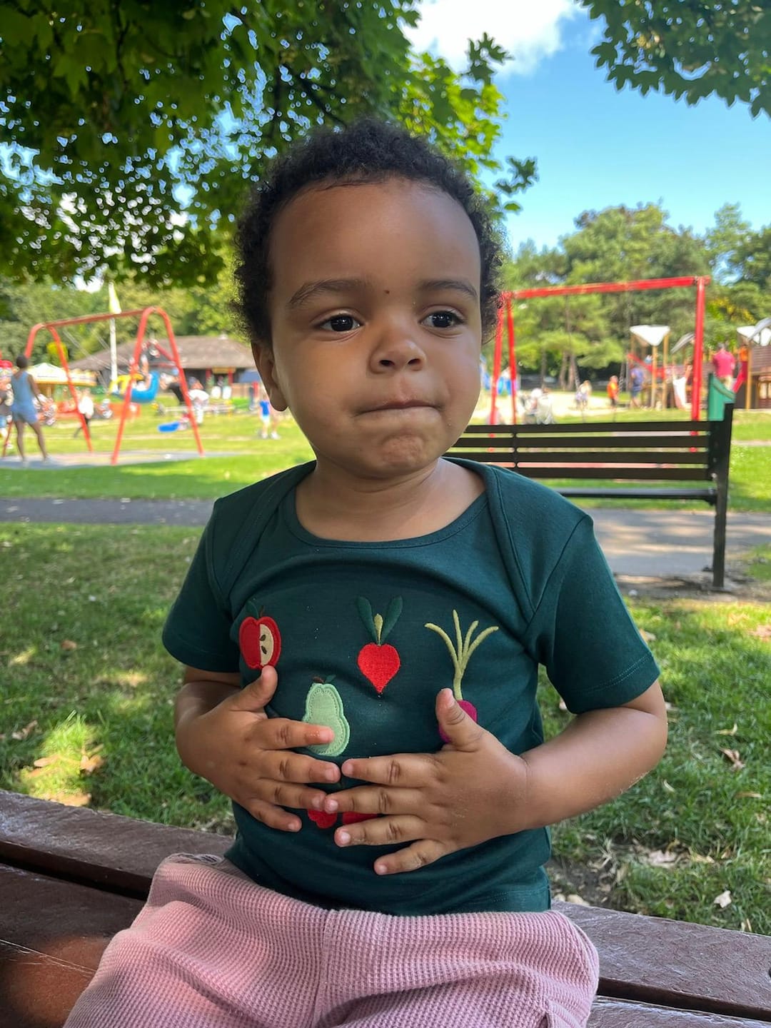 Customer photo review of Vegetable Patch Applique Short Sleeve T-Shirt