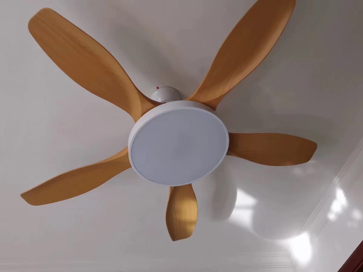 Customer photo review of WOMO Scandi Reversible Ceiling Fan with Light-WM5002