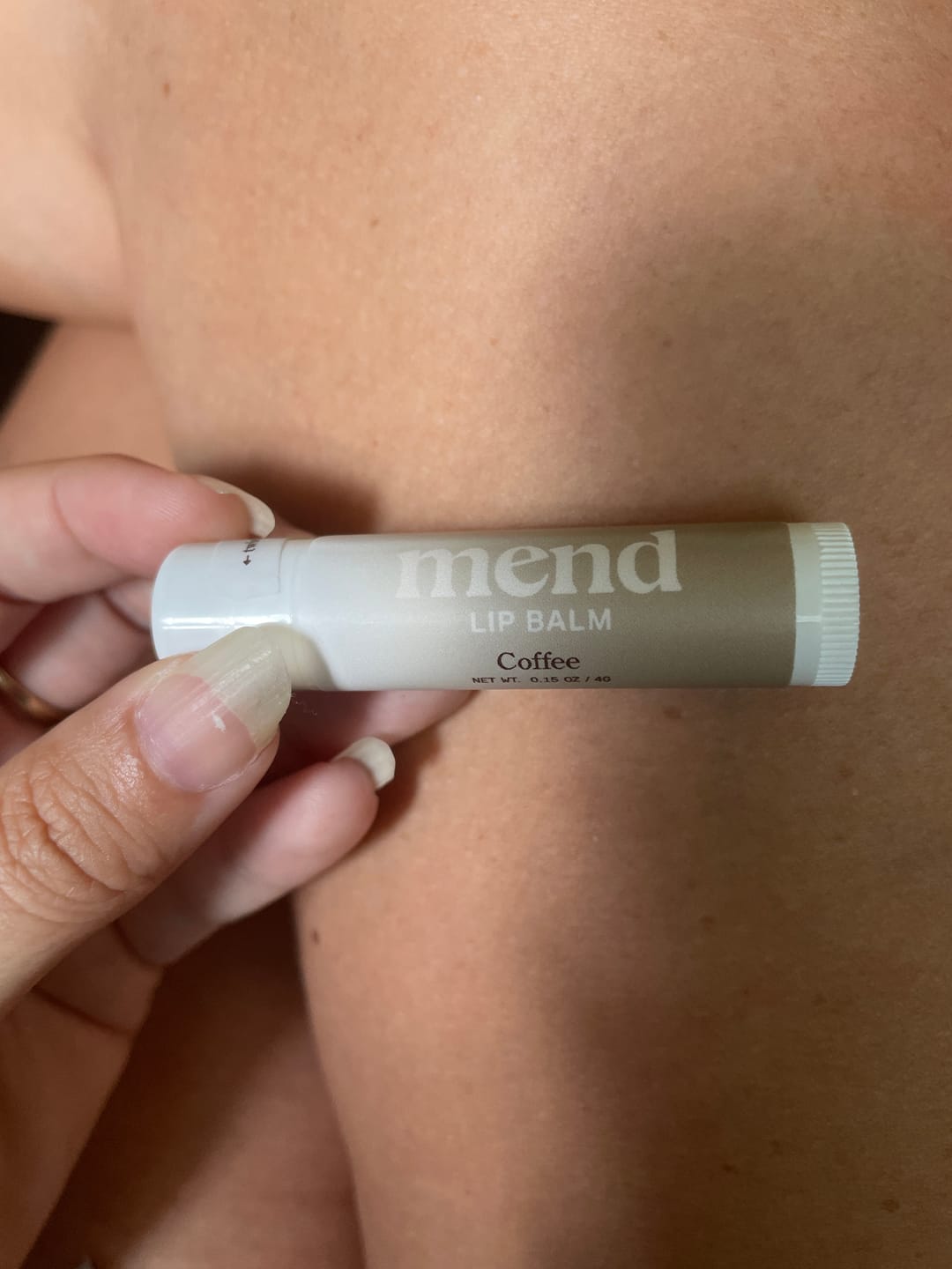 Customer photo review of Coffee Lip Balm