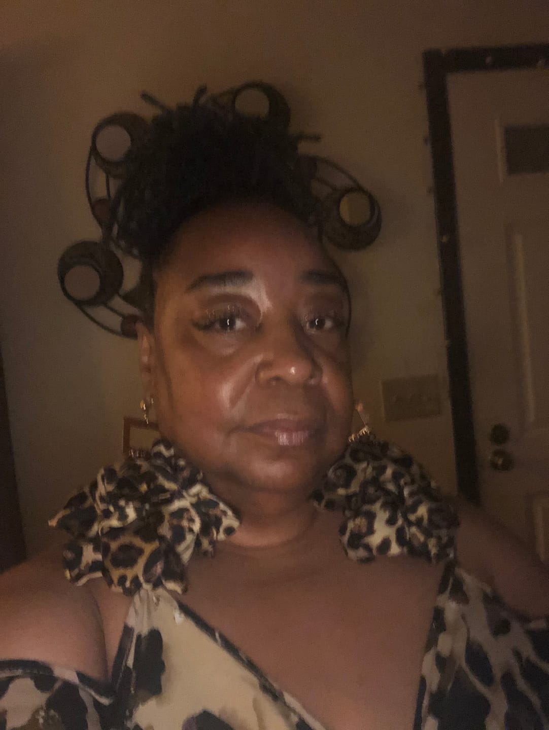 Customer photo review of Nonso Square top flower petal earrings