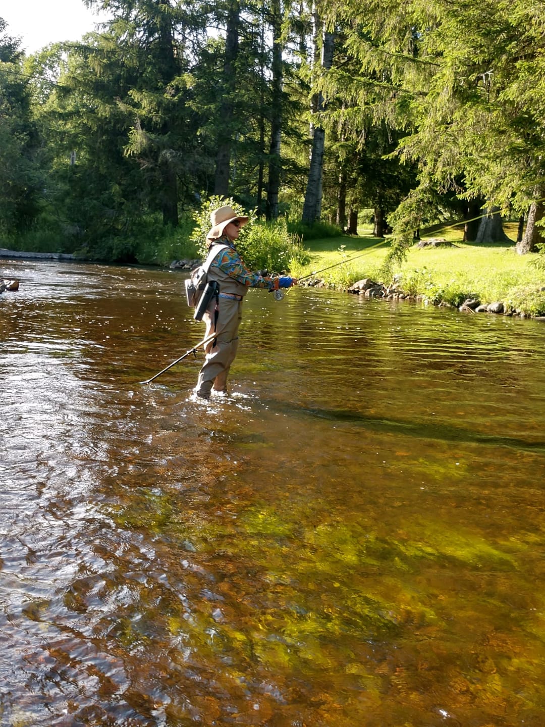 Customer photo review of Unbound Brown Tunic Fishing Shirt