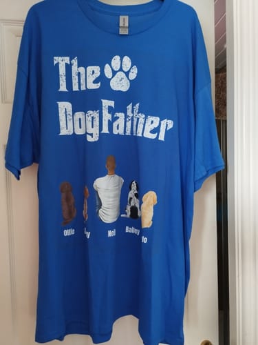 Customer photo review of The Petfather - Personalised T-Shirt