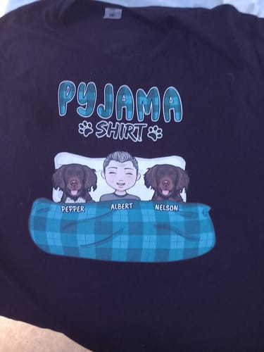 Customer photo review of Mijn pyjama shirt - Gepersonaliseerde t-shirt