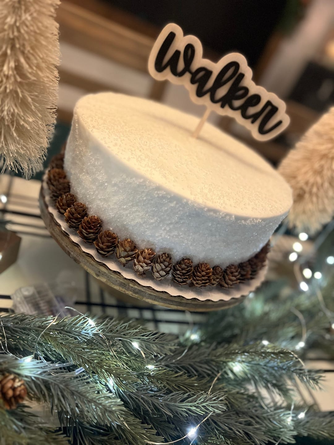 Customer photo review of Name Cake Topper