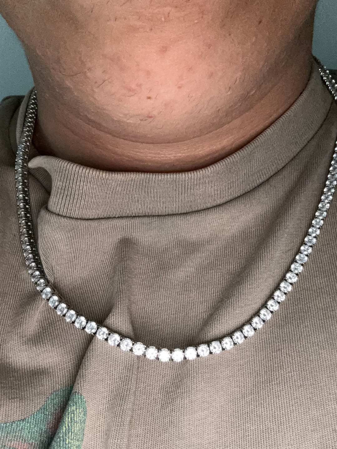 Customer photo review of ICE BREAKER CHAIN. - 4MM WHITE GOLD