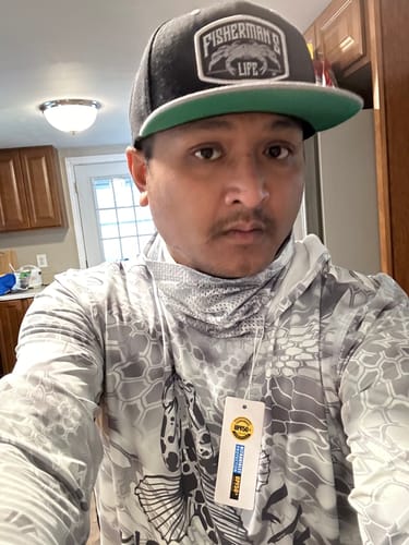 Customer photo review of Wide Crab Flat Brim Snapback