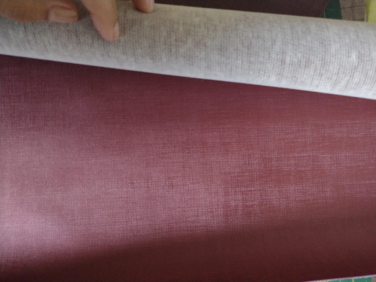 Customer photo review of DUNA 0.9MM FUNDO MALHA COR VINHO
