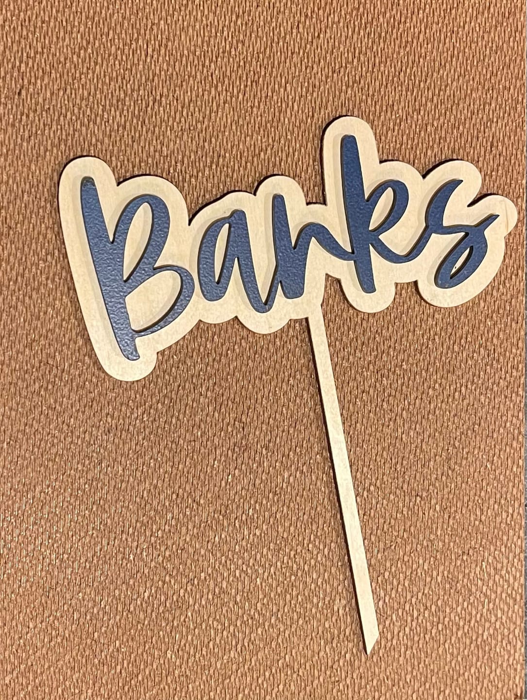 Customer photo review of Name Cake Topper