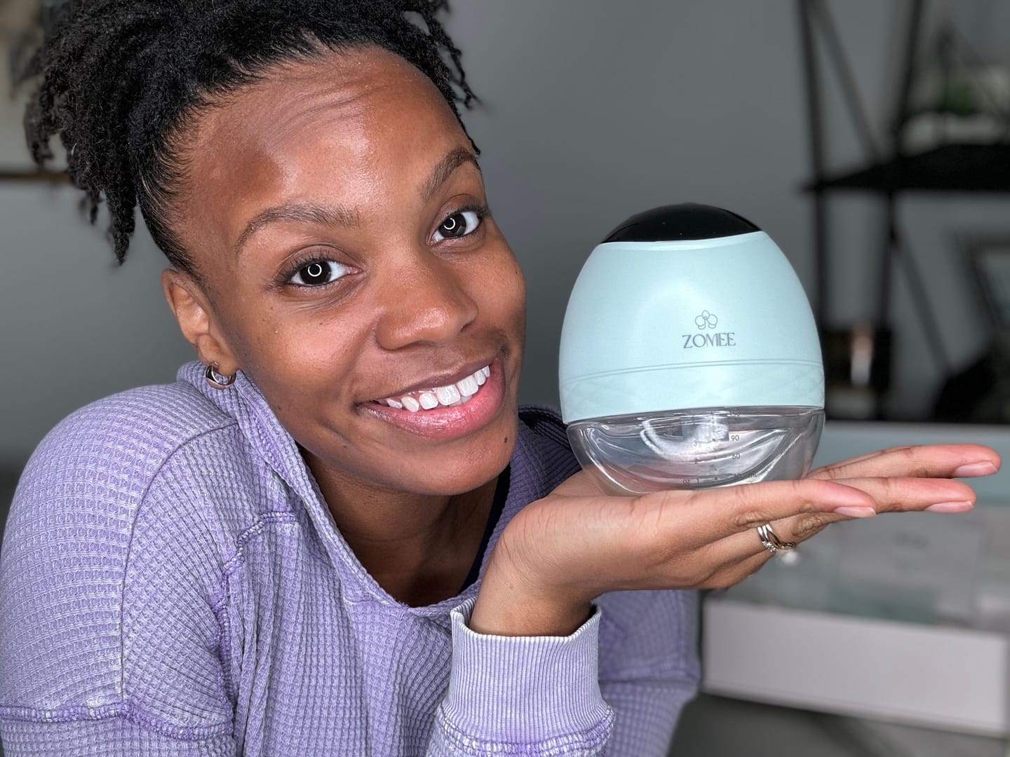 Customer photo review of Zomee Fit Wearable Hands Free Breast Pump