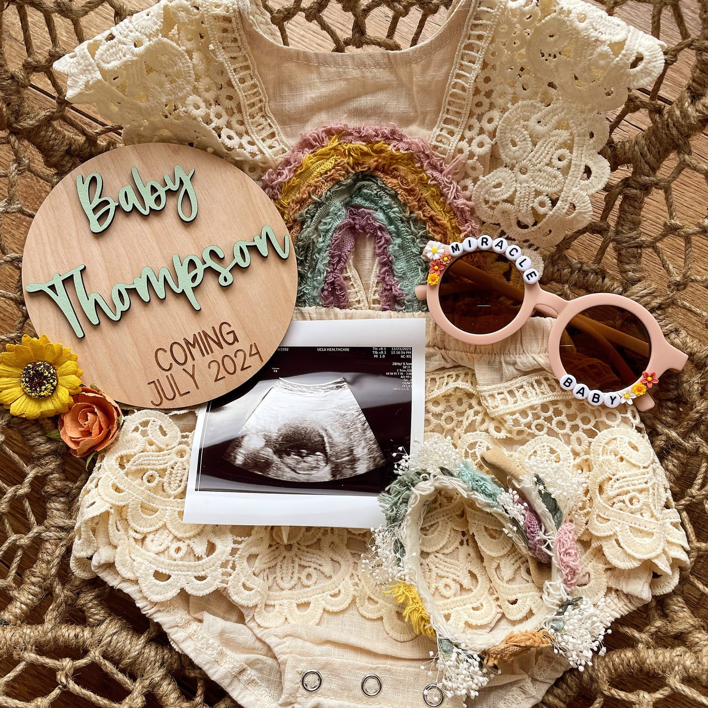 Customer photo review of Pregnancy Announcement Sign