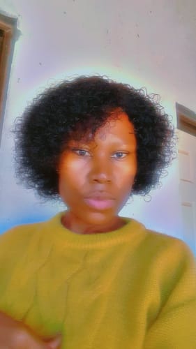 Customer photo review of Brazilian Curly Afro full Cap 8"