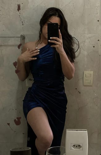Customer photo review of One-Shoulder Maxi Dress