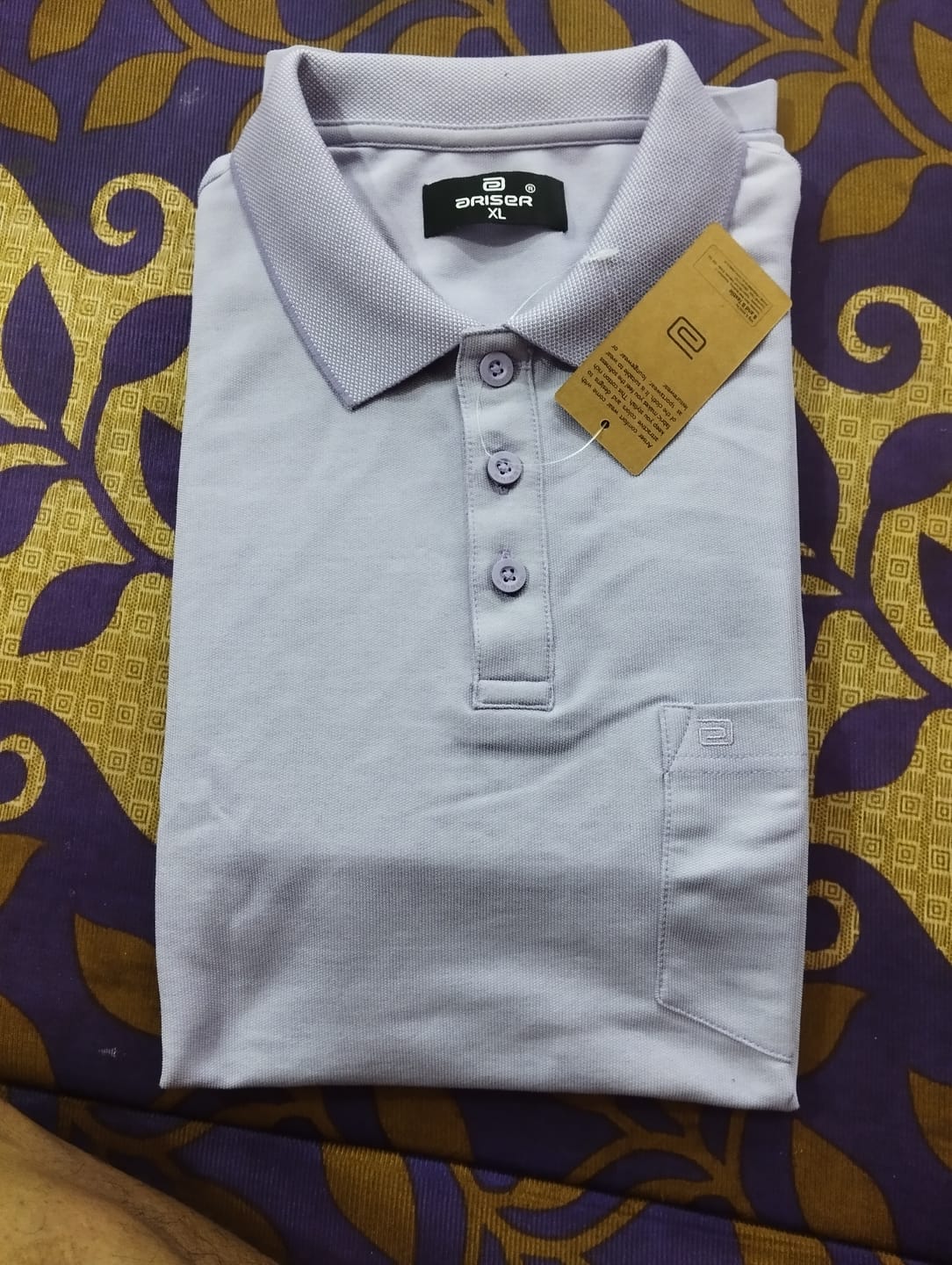 Customer photo review of Ariser Lavender Purple Color Cotton Rich Blend Golf  Polo T-Shirts For Men - 29010