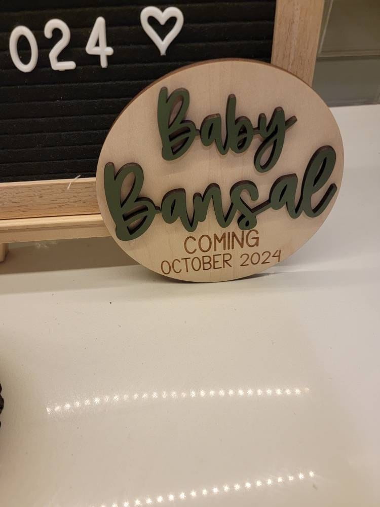Customer photo review of Pregnancy Announcement Sign