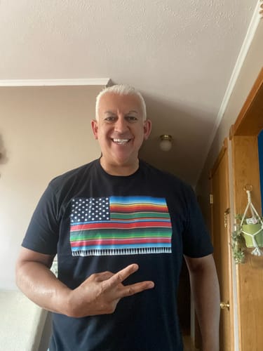 Customer photo review of Premium The Devil Whispered... Bring Tacos OG T-shirt ( FRONT PRINT )