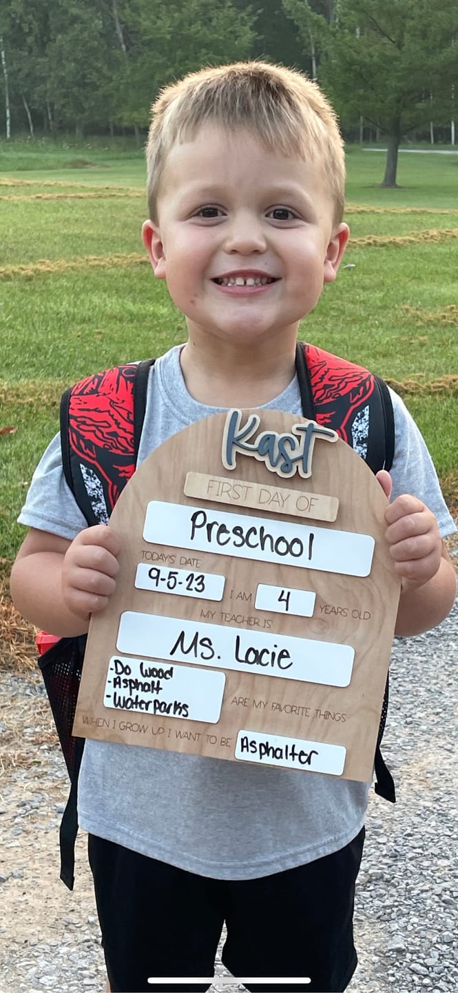 Customer photo review of First Day of School Sign