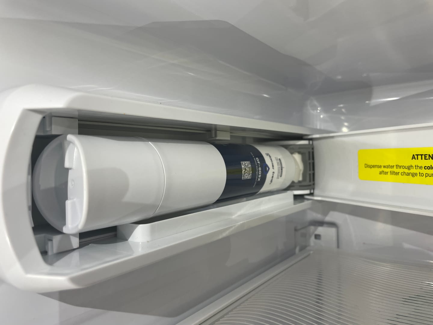 Customer photo review of Glacier Fresh Compatible with GE Refrigerator Water Filter RPWFE, RPWF  (with CHIP)