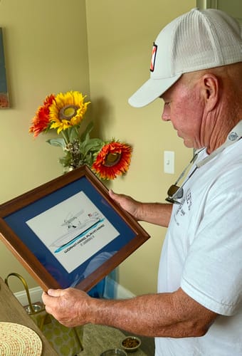 Customer photo review of Custom Digital Boat Artwork