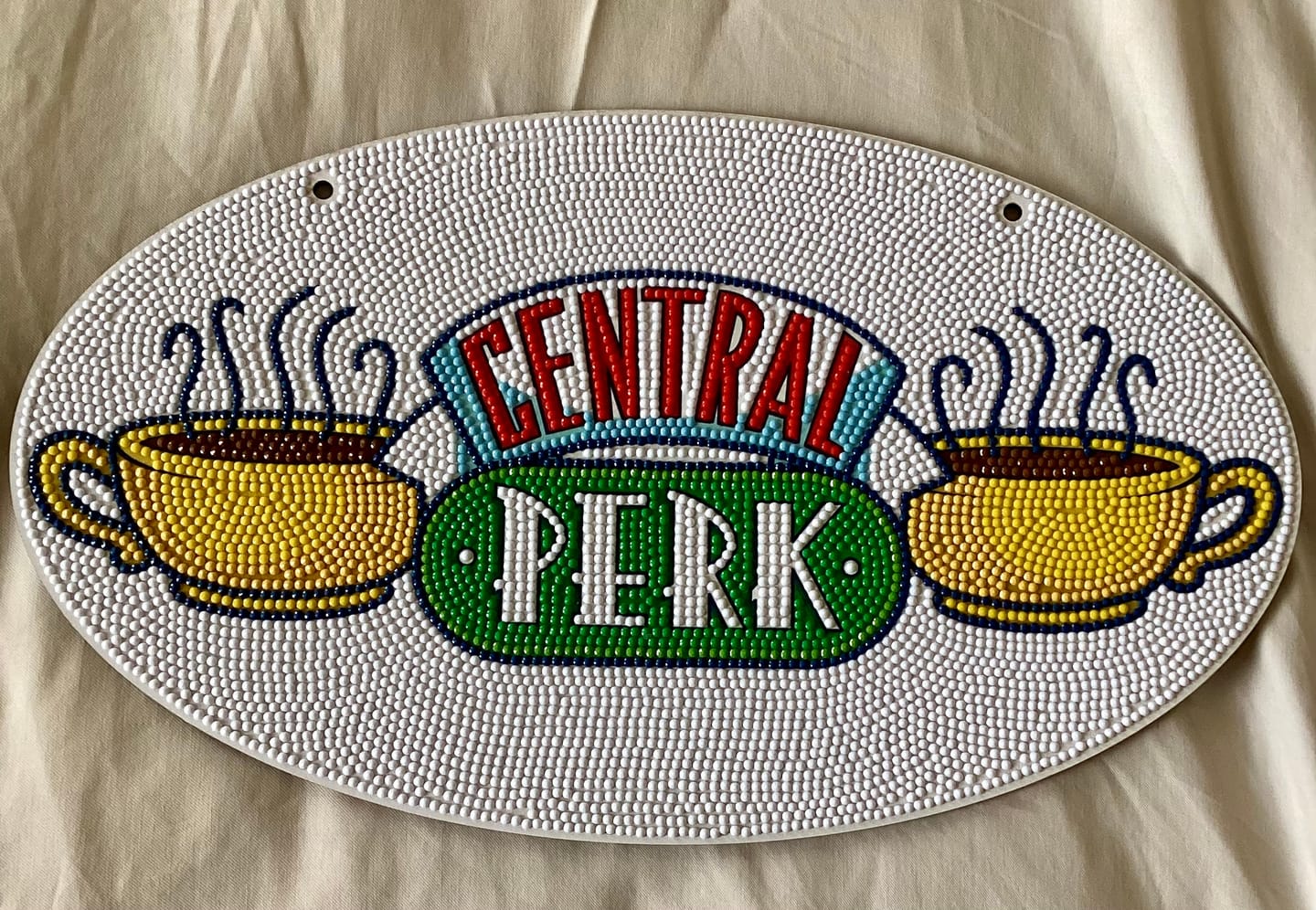 Customer photo review of "Central Perk" Wooden Hanging Decoration