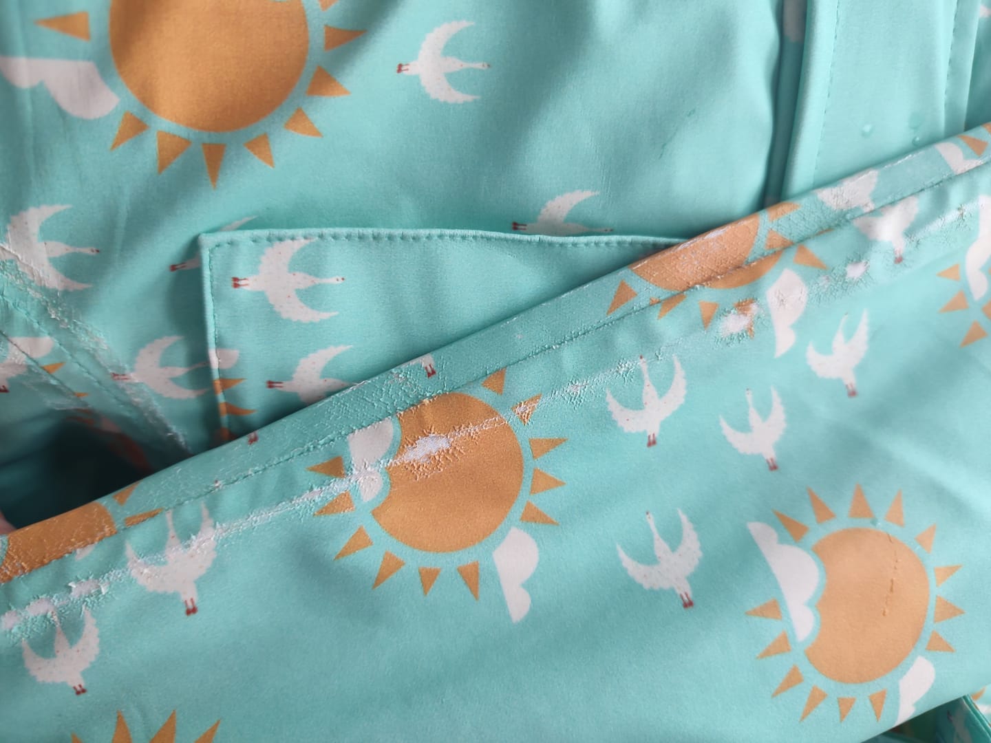 Customer photo review of Follow The Sun Waterproof Lined Recycled Raincoat