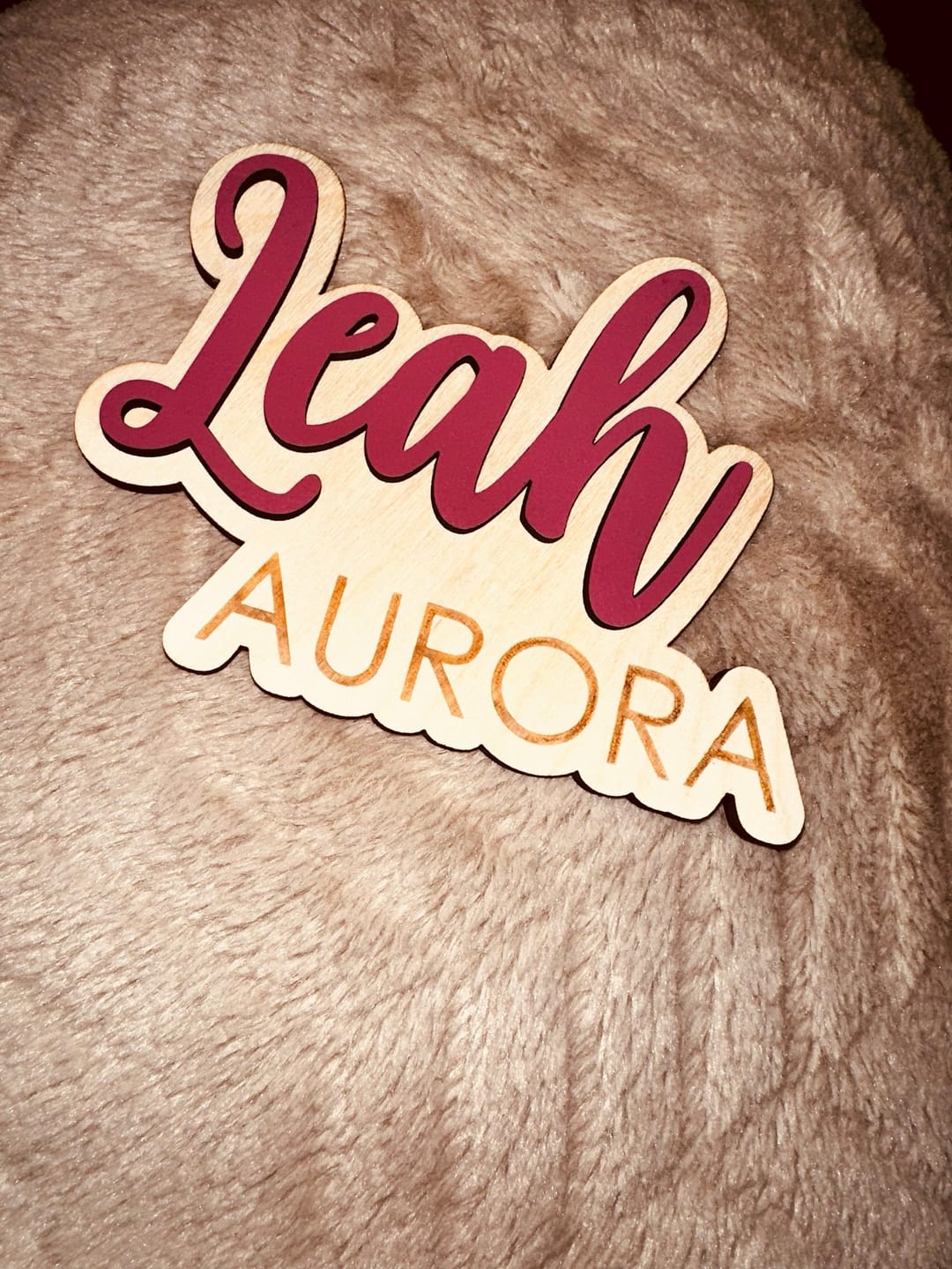 Customer photo review of Baby Name Announcement Sign
