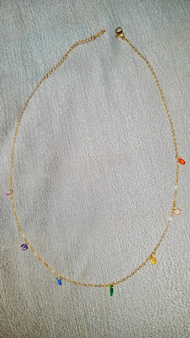 Customer photo review of Prismatic Harmony Necklace