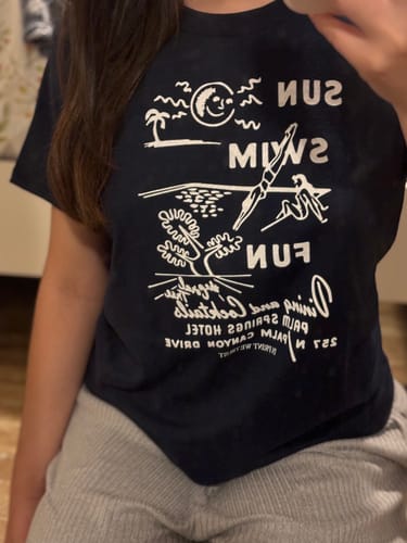 Customer photo review of 'Sun Swim Fun' baby tee