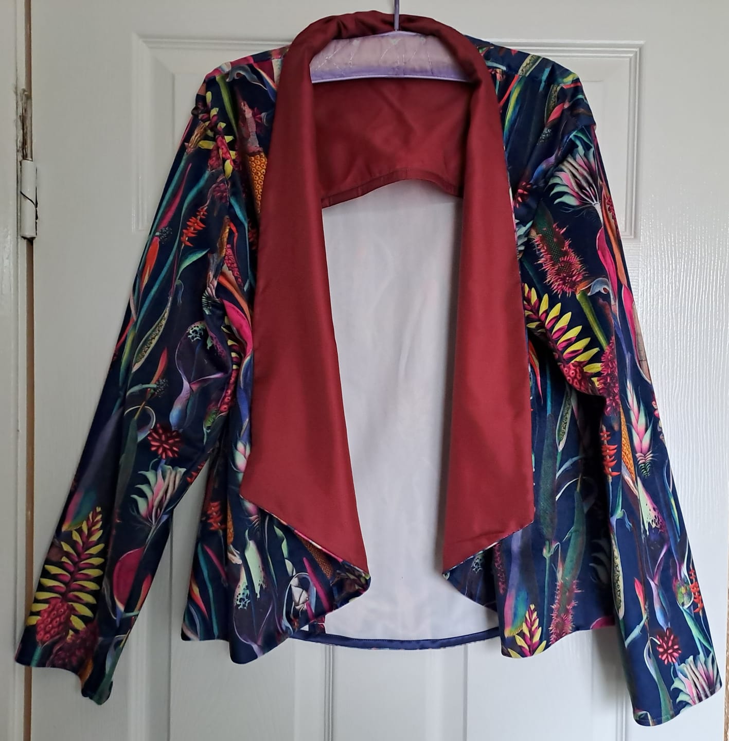 Customer photo review of Abstract Plants Digital Velvet Fabric
