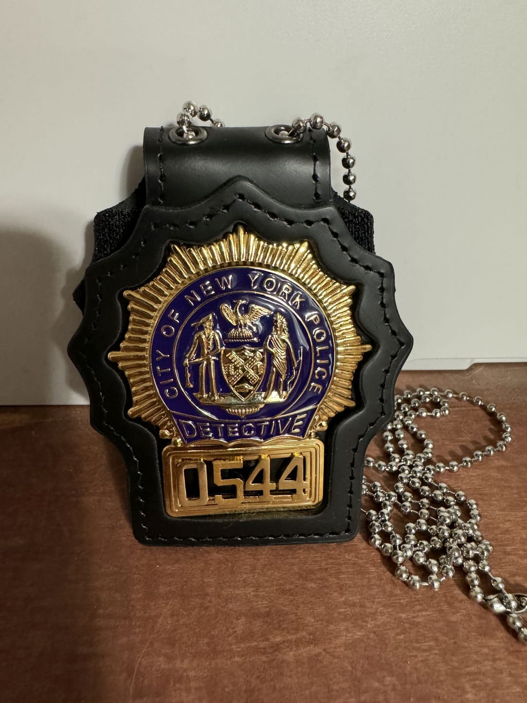 Customer photo review of NY New York Detective Police Badge Replica Movie Props *Customizable Badge Number*