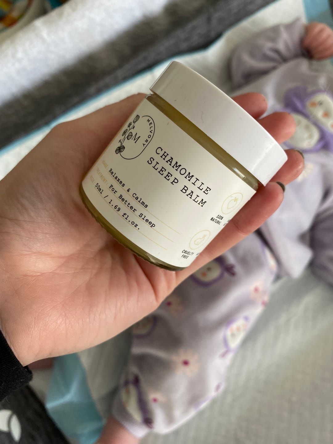 Customer photo review of Chamomile Sleep Balm
