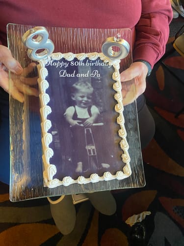Customer photo review of A4 Rectangle Custom Edible Icing Image