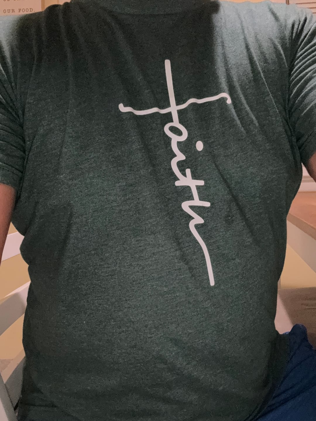 Customer photo review of Faith Cross Tee