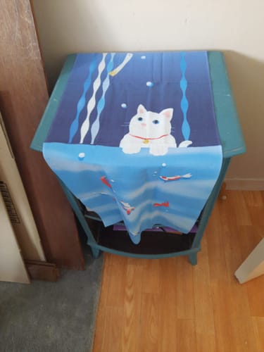 Customer photo review of Tenugui Japonais Summer Cat