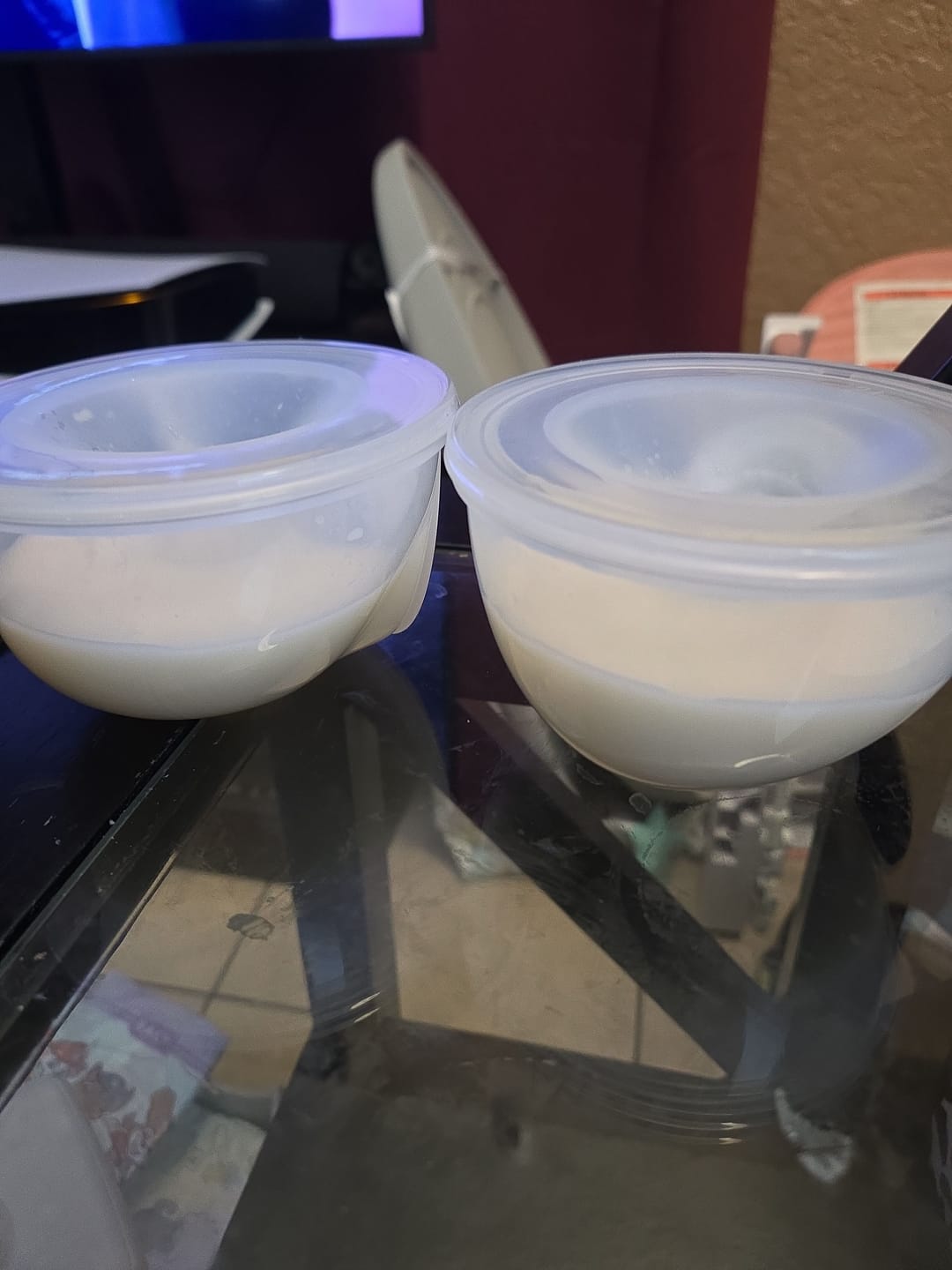 Customer photo review of Silicone Hands Free Collection Cups