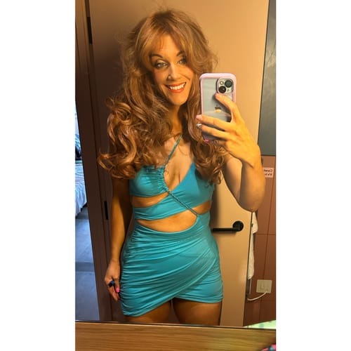Customer photo review of Stranded Instant Bouncy Blow Dry Extensions #30 Primrose