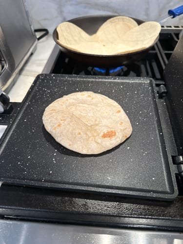 Customer photo review of Presa Pan - 10 Inch Non Stick Square Tortilla Cooking Pan