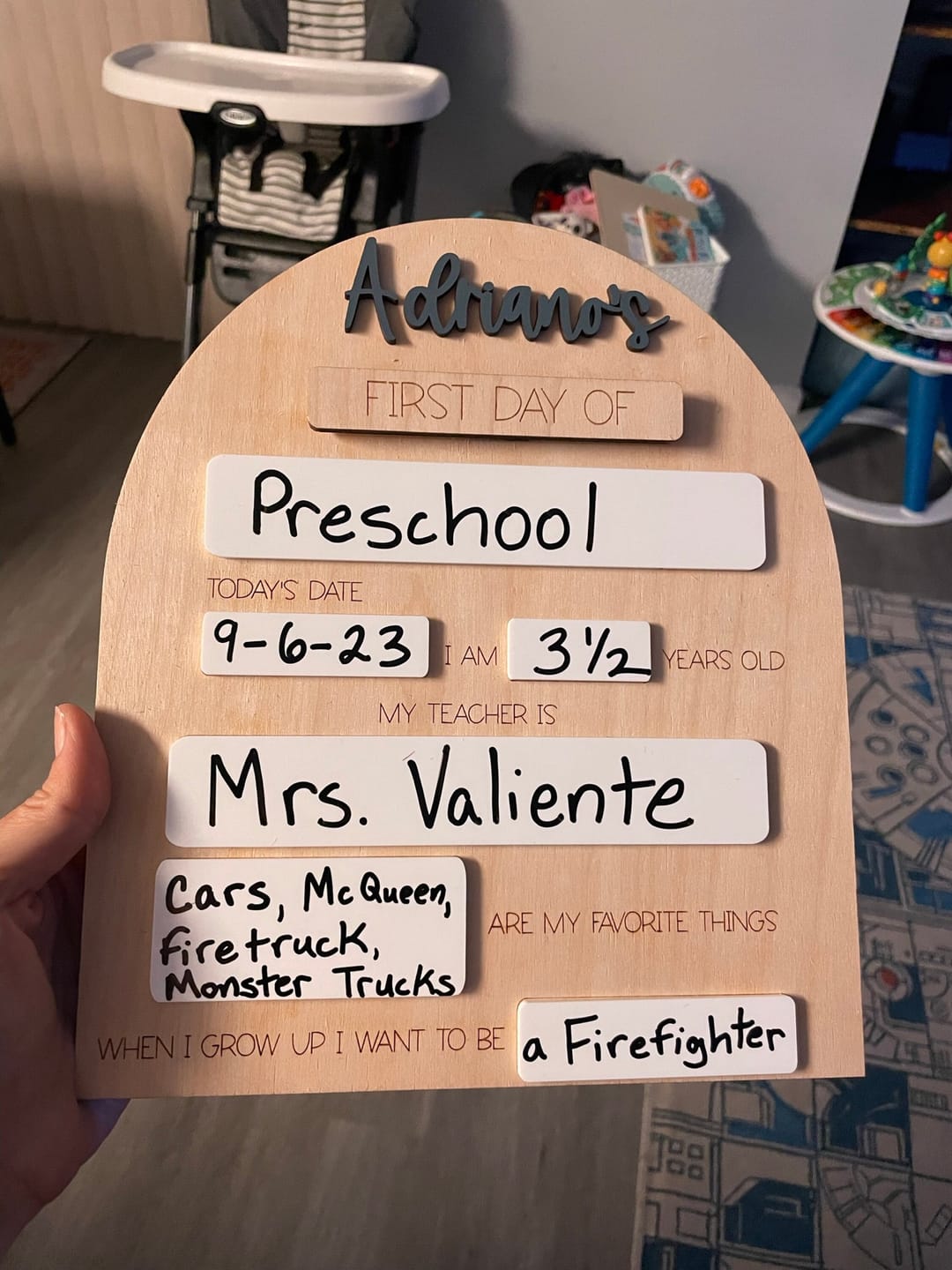 Customer photo review of First Day of School Sign