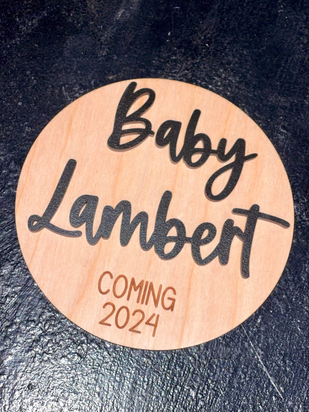 Customer photo review of Pregnancy Announcement Sign