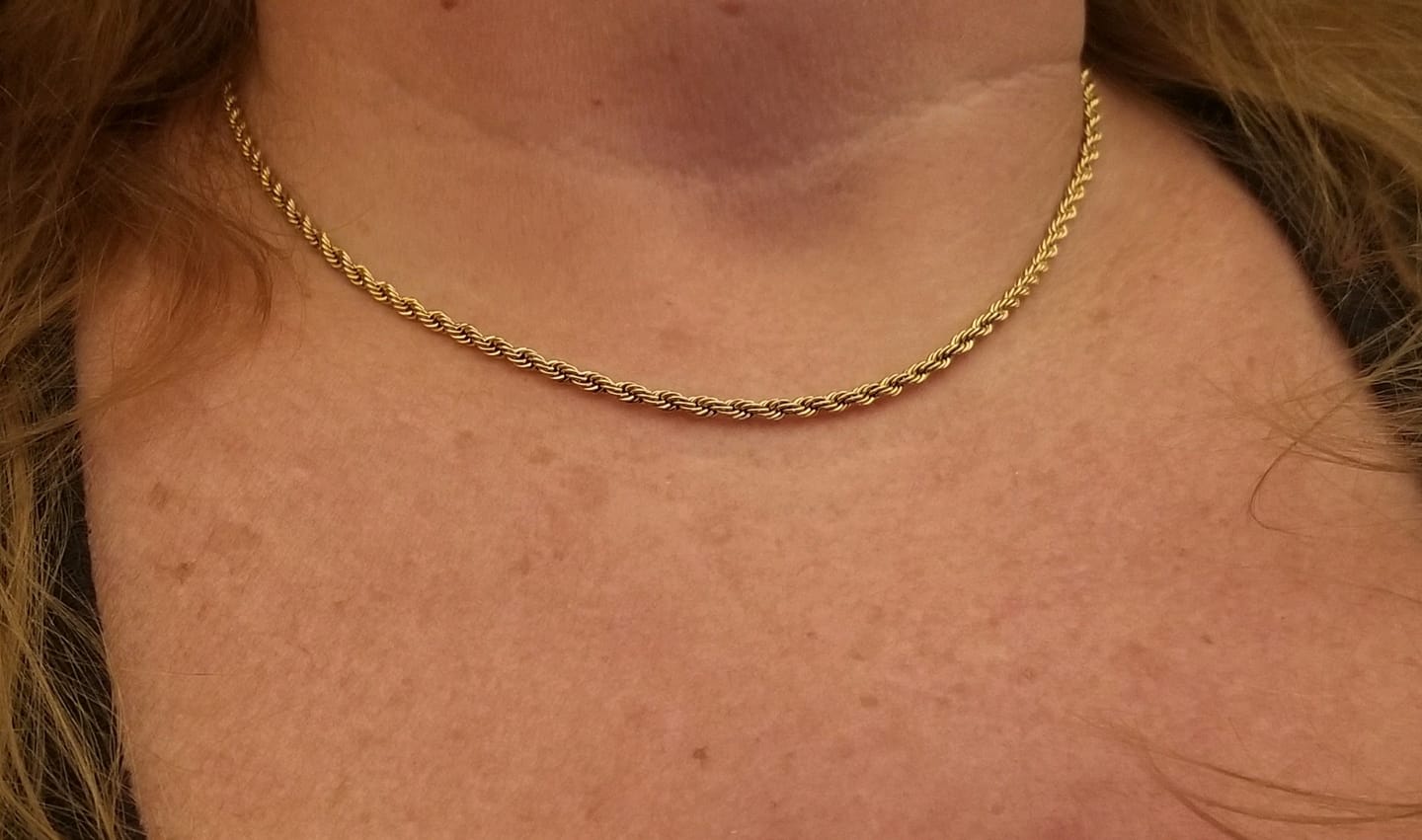 Customer photo review of Thin Rope Chain