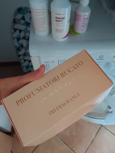 Customer photo review of Cofanetto 10 Profumatori per Bucato - Il Tuo Viaggio Olfattivo con OlimpiaHome
