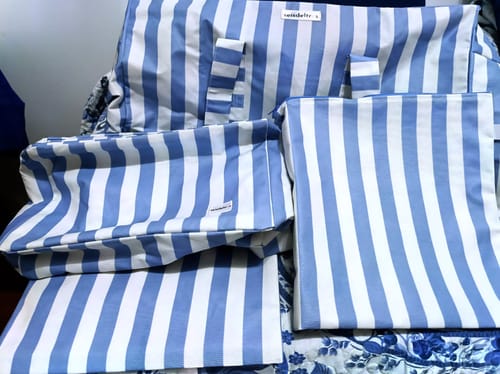 Customer photo review of Bolsa MyBigBag Rayas Azul