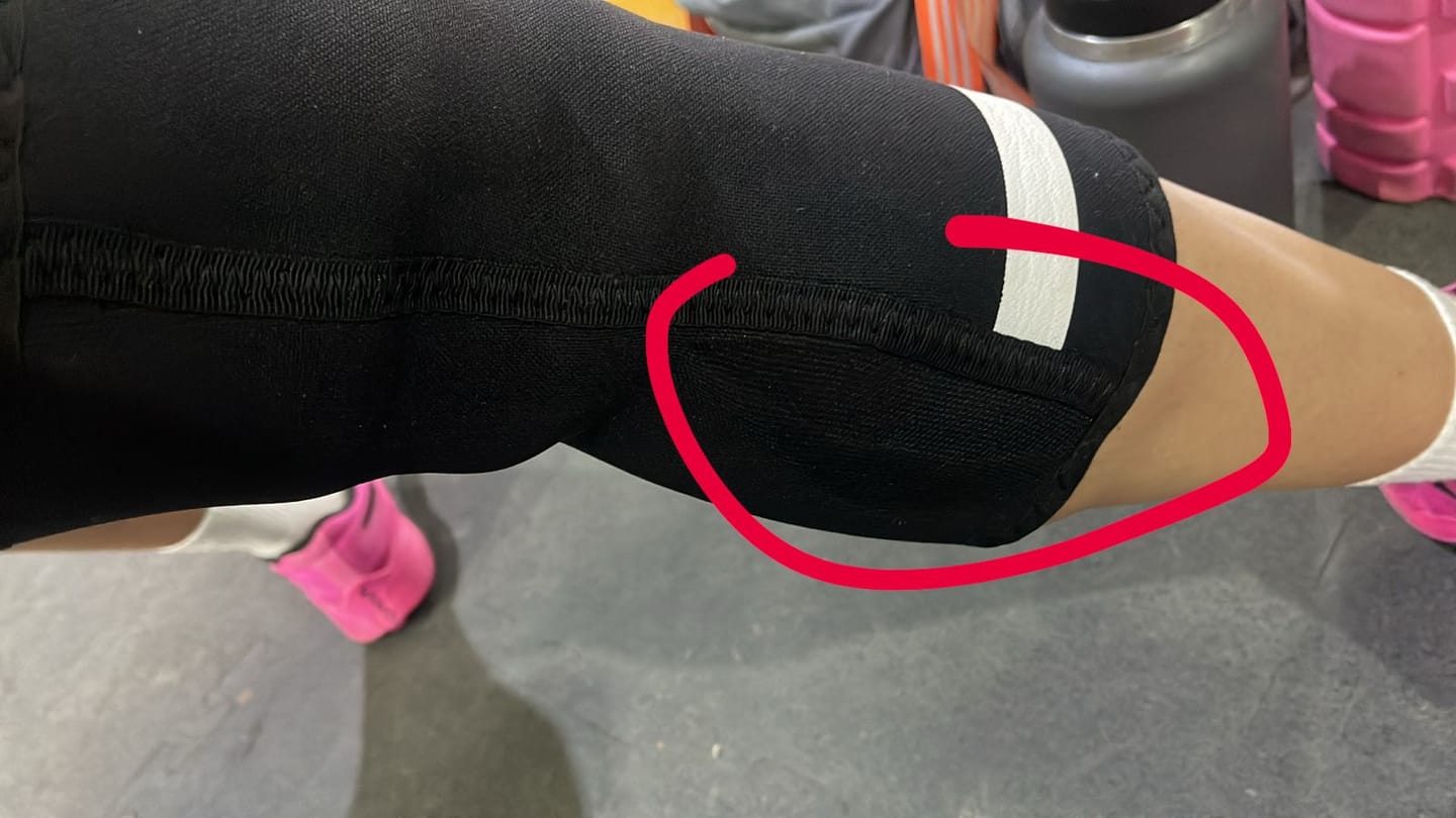 Customer photo review of 7MM Inferno PRO Knee Sleeves - EXTRA STIFF NEOPRENE - IPF Approved