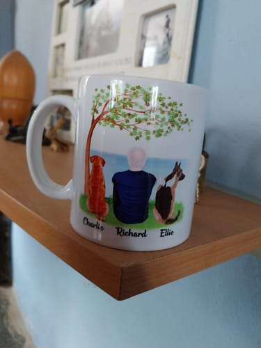Customer photo review of Girl & Dogs - Dog coffee and dog Personalised Mug