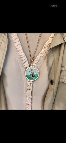 Customer photo review of 1 to 65 Year Sobriety Mint Winding River Gold Plated AA Recovery Medallion/Chip/Coin